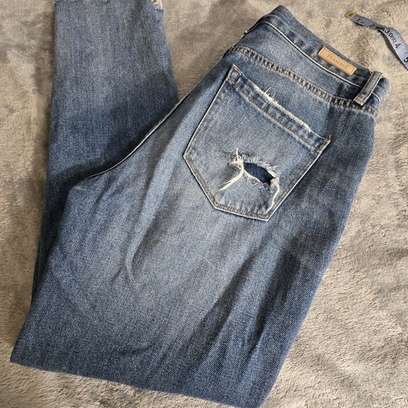 Blank NYC the rivington high rise distressed tappered jeans sz 28 - Picture 3 of 6